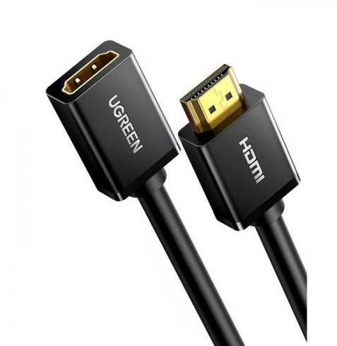 CABLU video prelungitor Ugreen, "HD107" HDMI (T) la HDMI (M), rezolutie maxima 4K UHD (3840 x 2160) la 60 Hz, conectori auriti, 5m, negru "10146" (timbru verde 0.8 lei) - 6957303811465