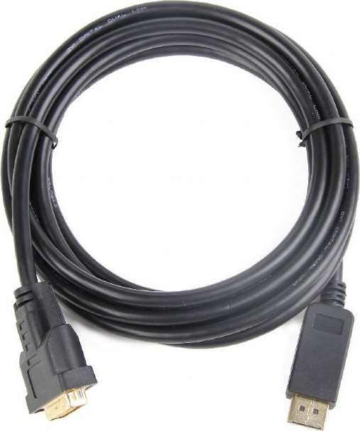 CABLU video GEMBIRD, adaptor DisplayPort (T) la DVI-D DL (T), 1m, rezolutie maxima Full HD (1920 x 1080) la 60Hz, negru, "CC-DPM-DVIM-1M" (timbru verde 0.18 lei)