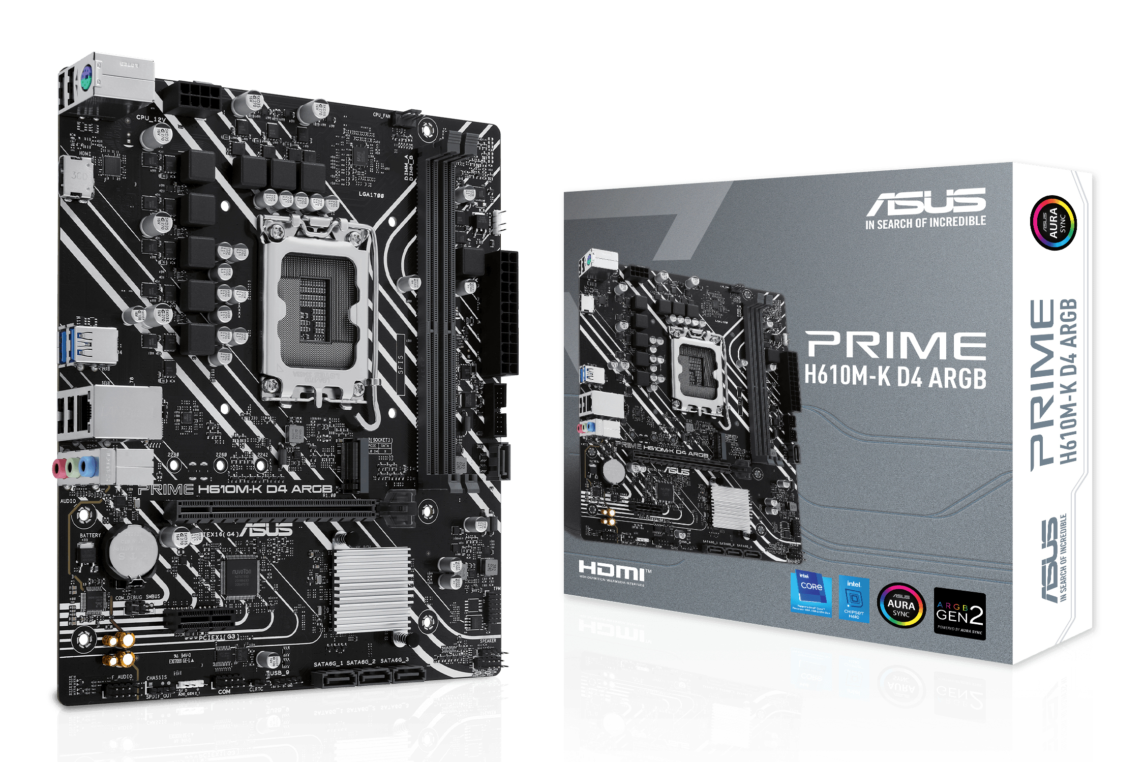 ASUS PRIME H610M-K D4 ARGB LGA1700 1xHDMI "PRIME H610M-K D4 ARGB"