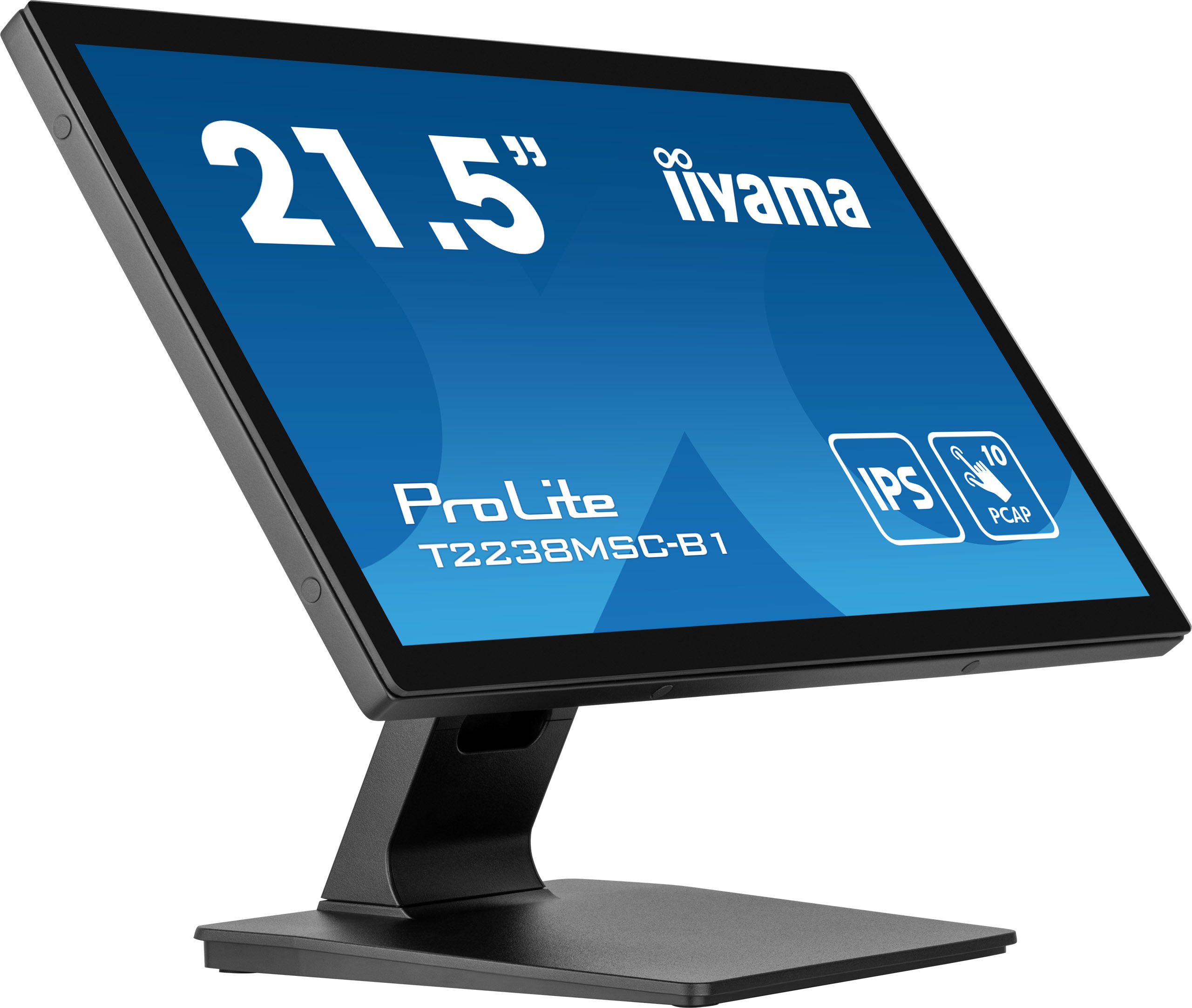 IIYAMA Monitor LED T2238MSC-B1 21.5" 10pt Optical Bonded PCAP touchscreen IPS 1920 x 1080 600 cd/m2 5ms stylus, metal housing, water proof touch "T2238MSC-B1" (timbru verde 7 lei)