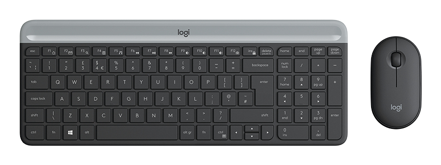 Tastatura Wireless Combo MK470 GRAPHITE Layout Germana QWERTZ "920-009188" (timbru verde 0.8 lei)