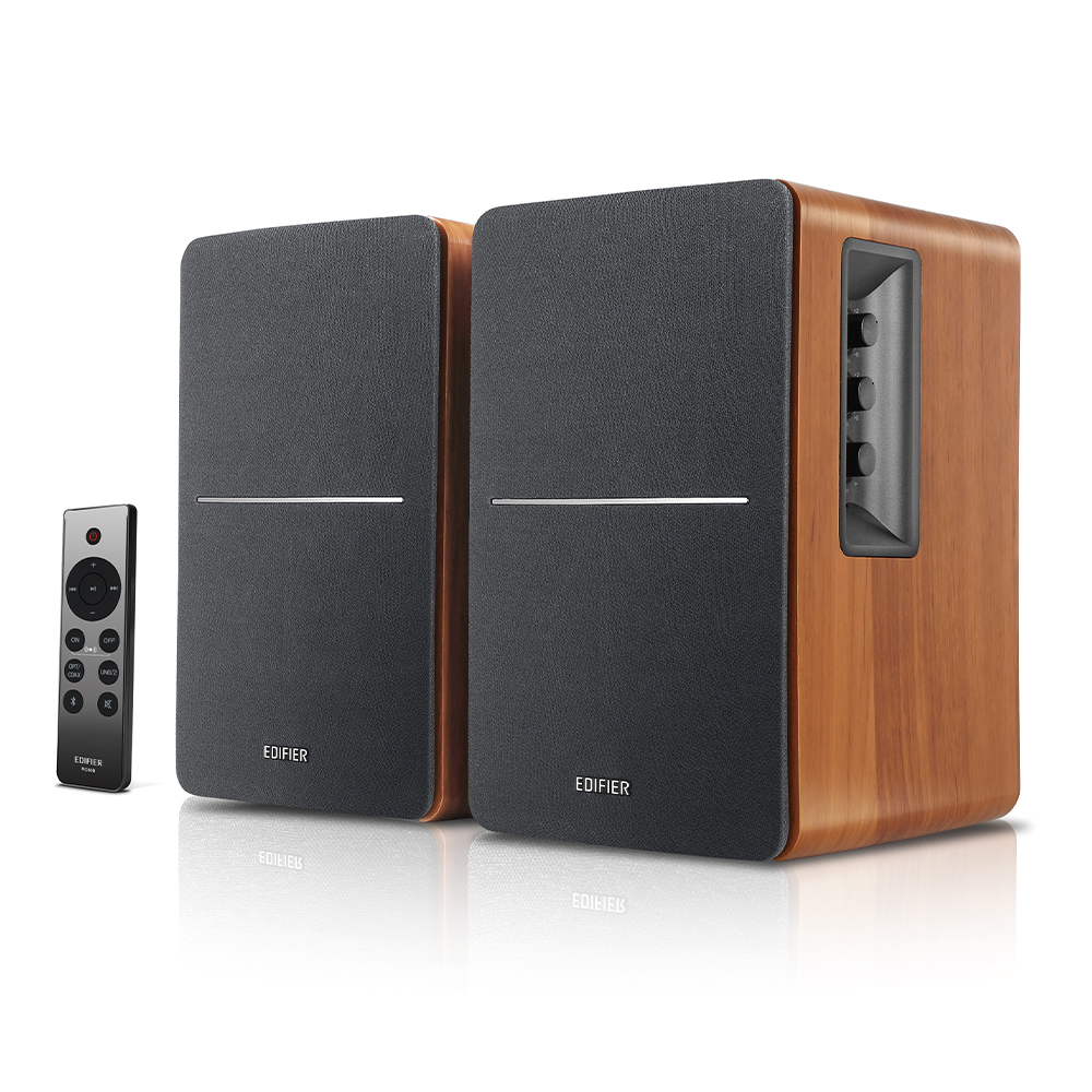 BOXE EDIFIER 2.0, RMS: 42W (2 x 21W), bluetooth, telecomanda wireless, volum, bass, treble, optical, sub-out, brown, "R1280DBS-BR" (timbru verde 11.00 lei)