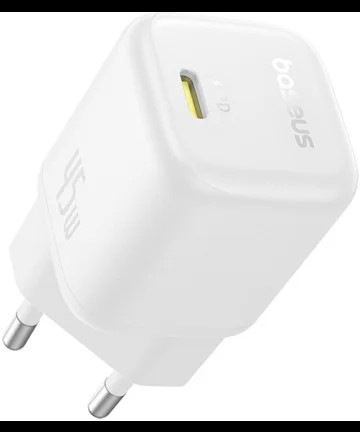 INCARCATOR retea Baseus PicoGo GaN, Quick Charge 45W, 1 x USB Type-C 5V/3.0A, alb "P10176800213-00" (timbru verde 0.18 lei) - 6932172678388