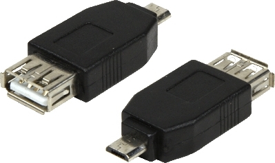 ADAPTOR LOGILINK, pt. smartphone, Micro-USB 2.0 (T) la USB 2.0 (M), negru, "AU0029" (timbru verde 0.08 lei)