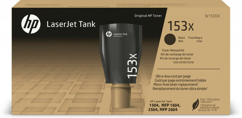 Toner Original HP Black, nr.153X, pentru LaserJet Tank 2504dw|LaserJet Tank MFP 2604sdw, 5k, incl.TV 1.2incl.TV "W1530X"
