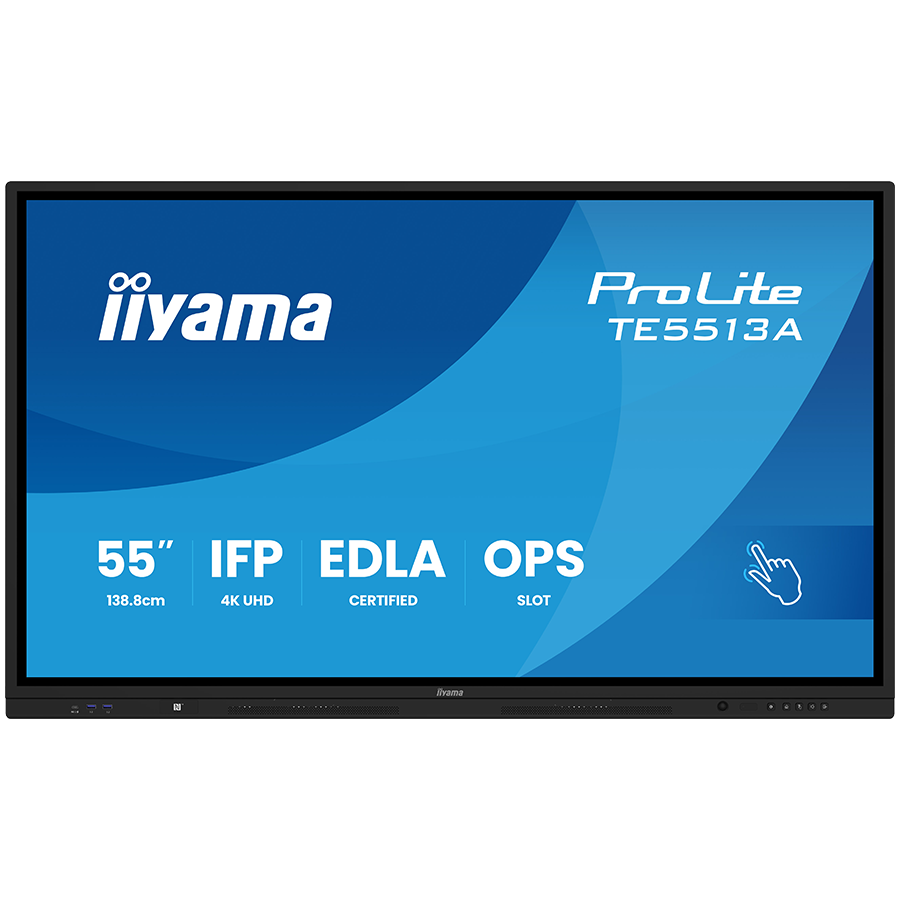 IIYAMA LFD TE5513A-B2AG 55" Google EDLA Certified IFP - Interactive display for seamless integration and collaboration in education and enterprise "TE5513A-B2AG" (timbru verde 7 lei)