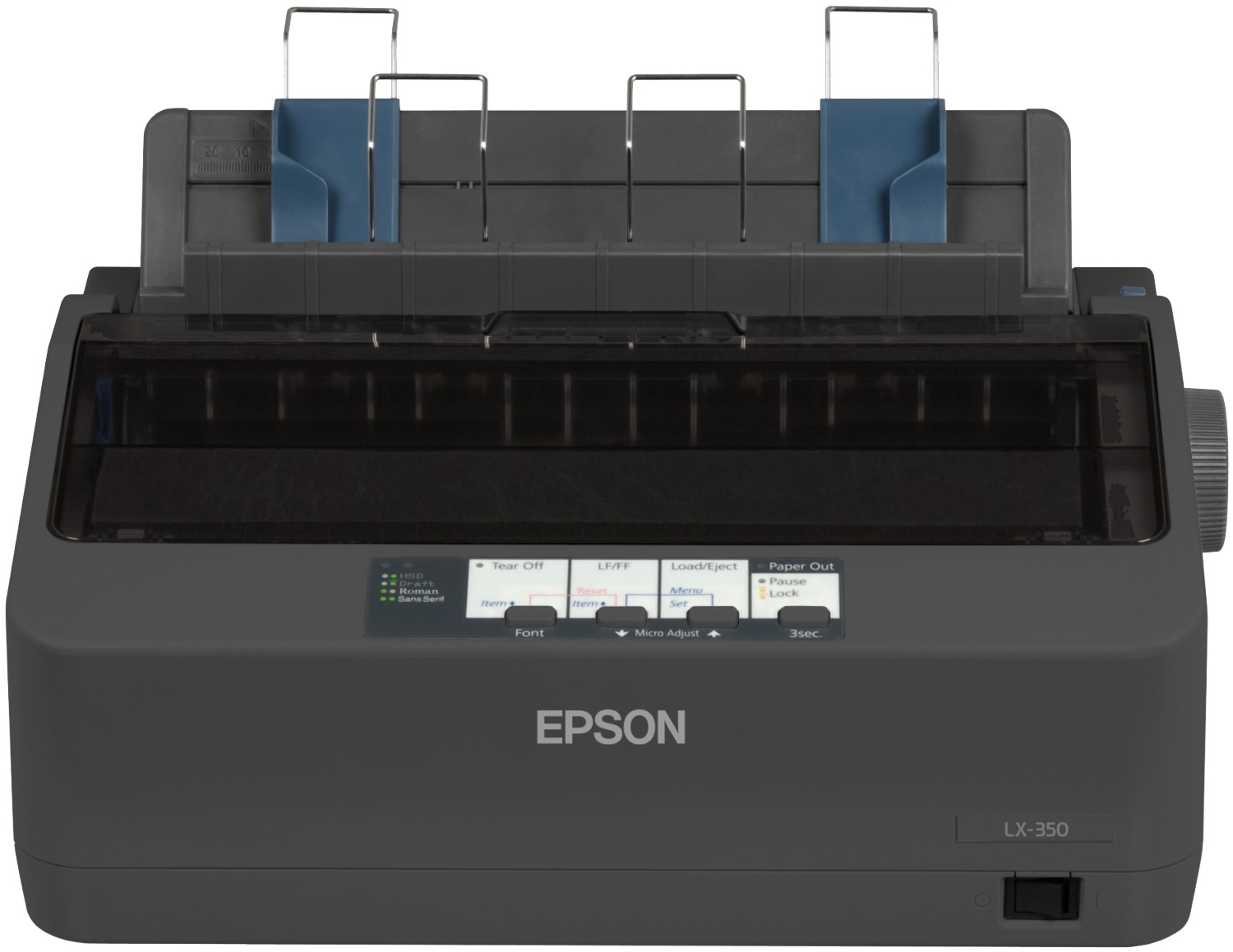 Imprimanta Matriciala Mono Epson LX-350+II, A4, Functii: Impr., Viteza de Printare Monocrom: 390 cps, Conectiv:USB, Duplex:nu, ADF:Nu, (timbru verde 11 lei) "C11CC24031"(RAPO)
