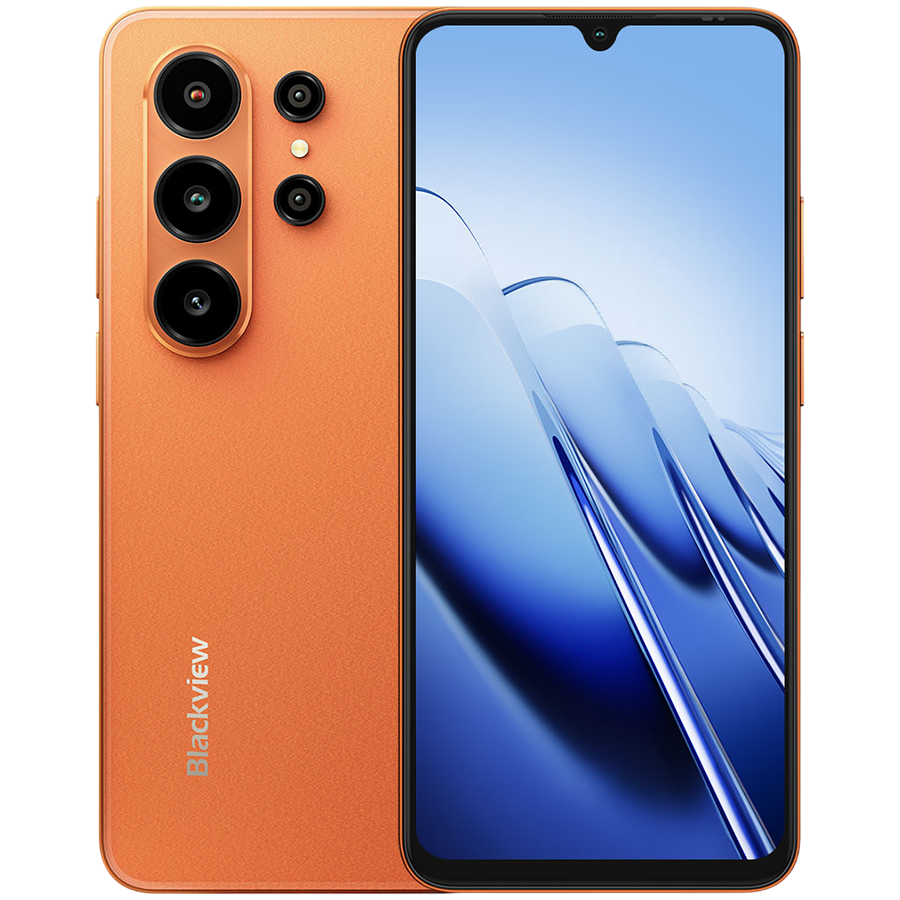 Blackview WAVE 10 LTE 6.88-inch HD IPS 720x1640 120Hz 8+128GB Unisoc UMS9230E Octa Core 1.6GHz CAM 13MP/32MP Face ID Fingerprint 5000mAh No Charger Android 16 Sunset Orange "BV_WAVE 10-SO_EU" (timbru verde 0.45 lei)