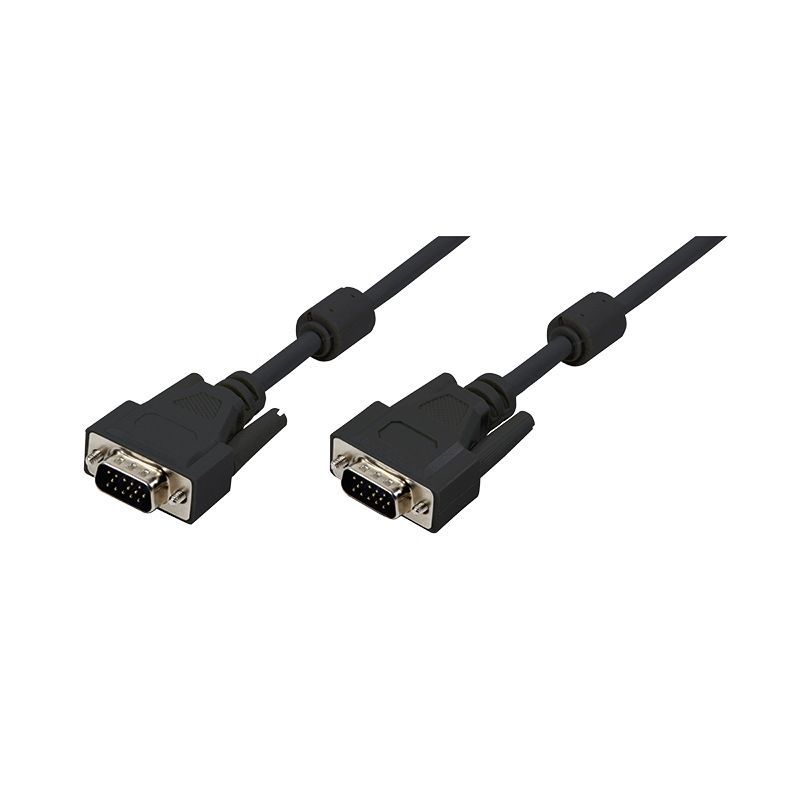 CABLU video LOGILINK, VGA (T) la VGA (T), 5m, dublu ecranat, negru, "CV0003" (timbru verde 0.8 lei)