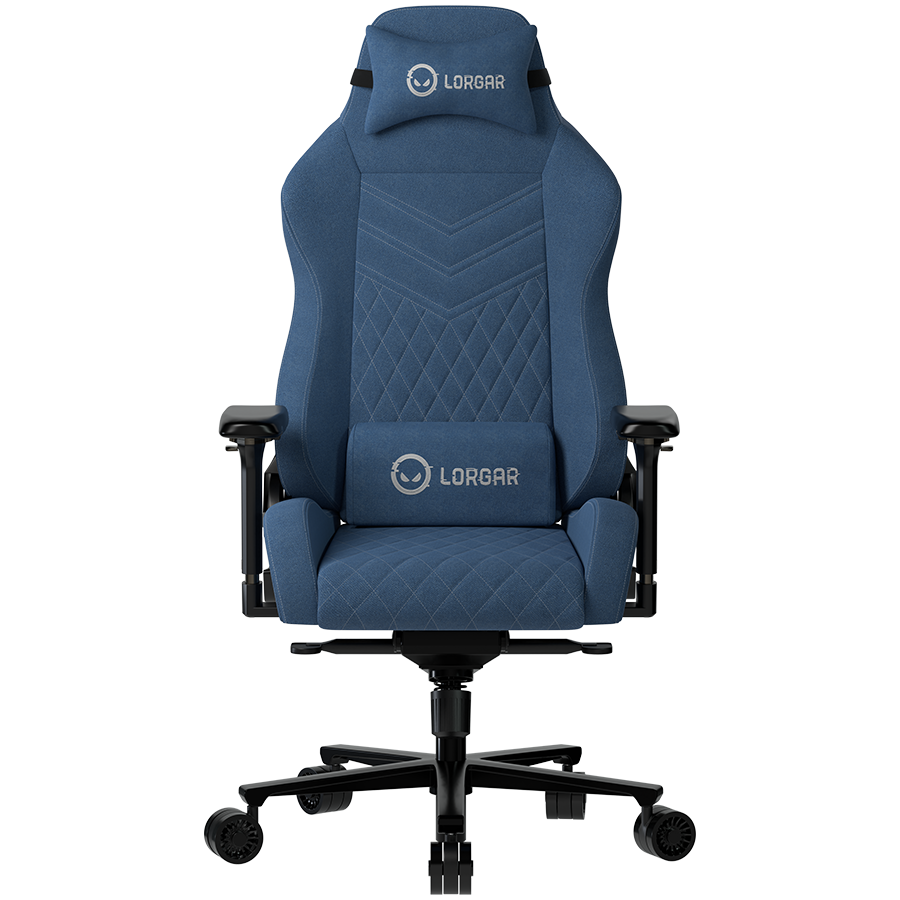 LORGAR Ace 422, Gaming chair, Anti-stain durable fabric, 1.8 mm metal frame, multiblock mechanism, 4D armrests, 5 Star aluminium base, Class-4 gas lift, 75mm PU casters, Blue "LRG-CHR422BL"