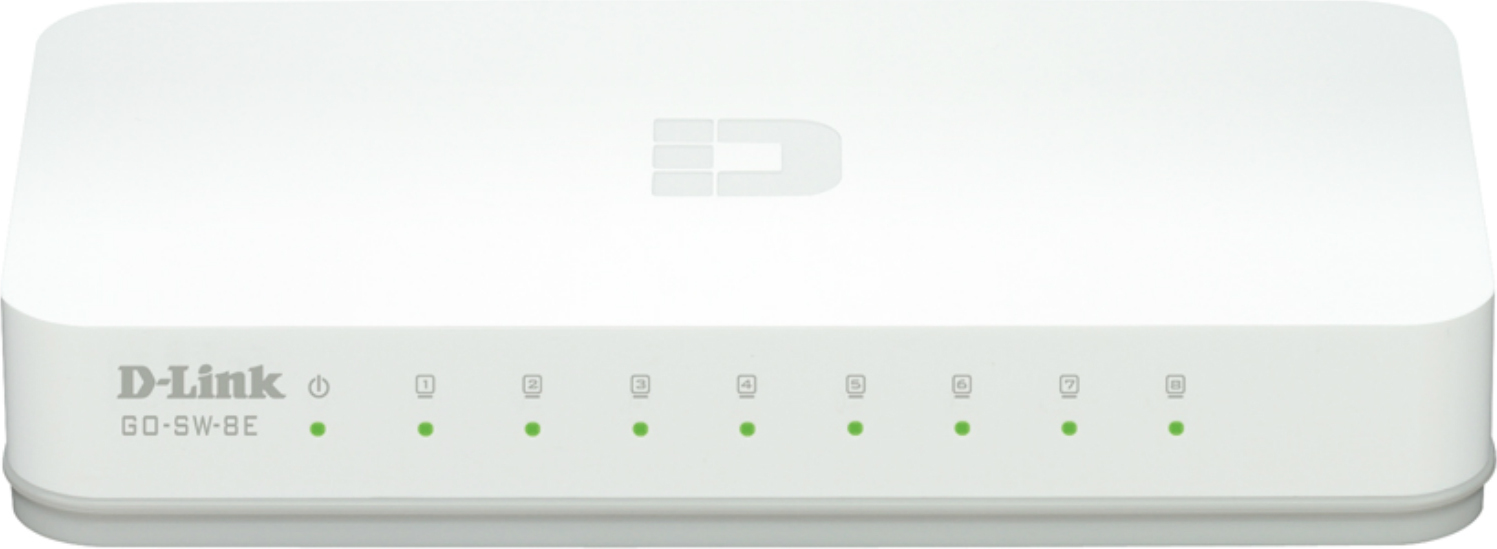 SWITCH D-LINK 8 porturi 10/100Mbps, carcasa plastic, "GO-SW-8E" (timbru verde 2 lei)