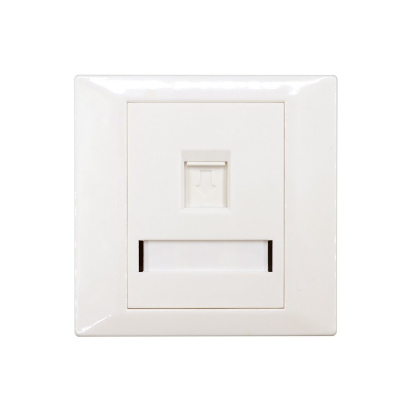 Faceplate Keystone RJ45,86x86, 1 port, EMTEX, "EMT-FP8686-1"