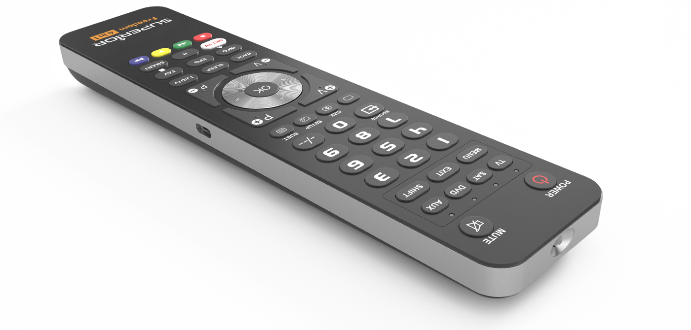 TELECOMANDA UNIVERSALA Superior, 1 in 1, programabila simultan pt. TV, DVD, satelit si AUX, conectare PC prin USB Type-C, cablu inclus, baterii 2 x AAA (neincluse),negru "SUPTUB001" (timbru verde 0.18 lei)