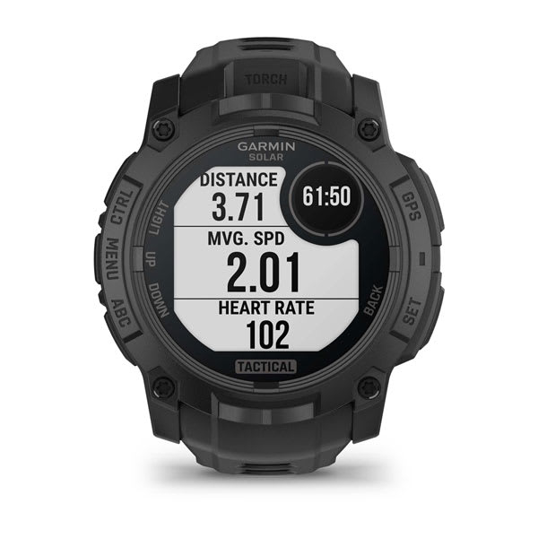 Smartwatch Instinct 3 50 mm, Solar, Tactical Edition, Black with Black Band "010-02935-50" - imagine 9