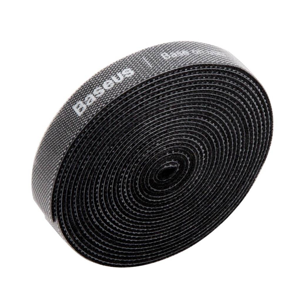 ORGANIZATOR cabluri tip Velcro Baseus Colourful Circle, 3m, negru "ACMGT-F01" - 6953156293496
