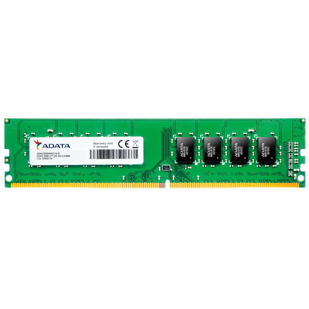 Memorie DDR Adata DDR4 4 GB, frecventa 2666 MHz, 1 modul, "AD4U2666J4G19-S"