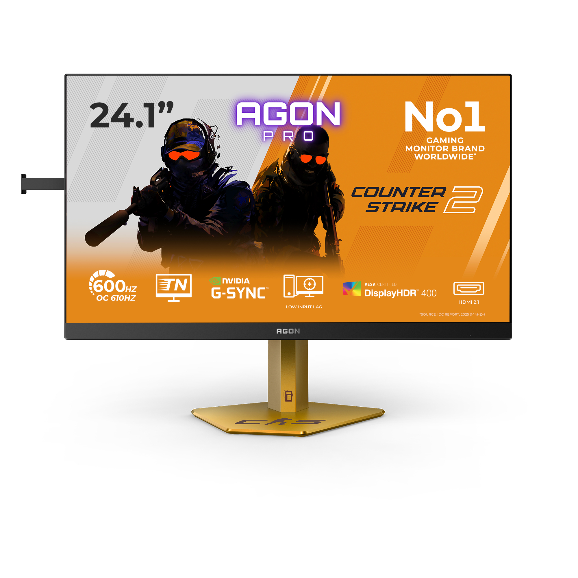 Gaming AGON CS24A 24.1 inch FHD TN 0.3 ms 610 Hz HDR G-Sync Compatible "CS24A" (timbru verde 7 lei)