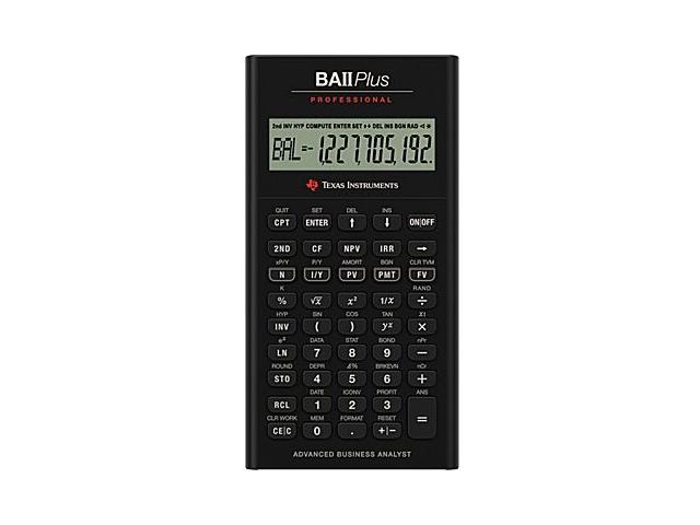 CALCULATOR de BIROU Texas Instruments BAII Plus Professional "TI015110" (timbru verde 0.18 lei)