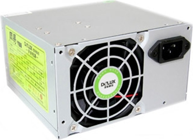 SURSA DELUX 450 (230W for 450W Desktop PC), Fan 8cm, Conector 20+4 pini, 2xSATA, 2xMolex, Switch ON/OFF "DLP-23MS", (timbru verde 2 lei)