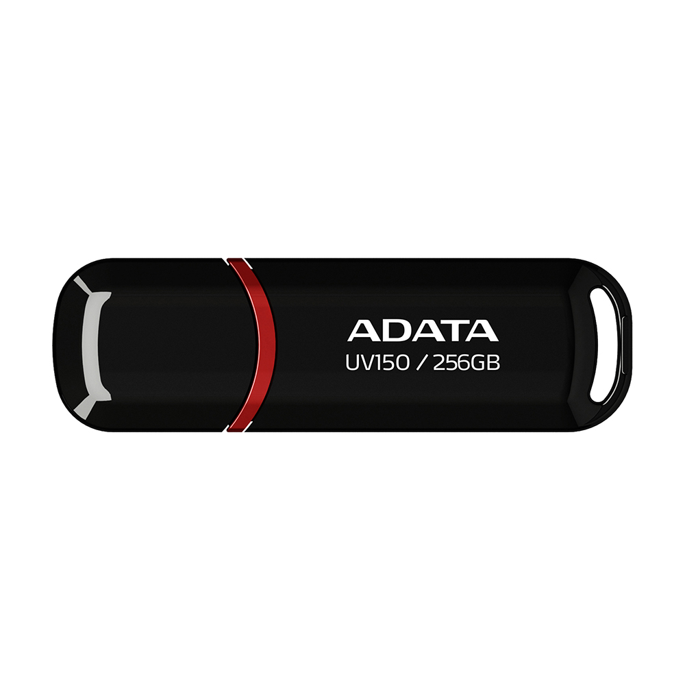 MEMORIE USB 3.2 ADATA 256 GB, cu capac, carcasa plastic, negru "AUV150-256G-RBK" (timbru verde 0.03 lei)