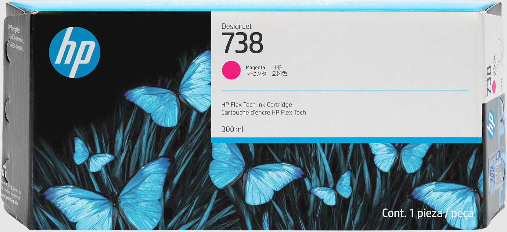 Cartus Cerneala Original HP Magenta, nr.738, pentru DesignJet T950, 300ml, incl.TV 1.2 RON, "676M7A"