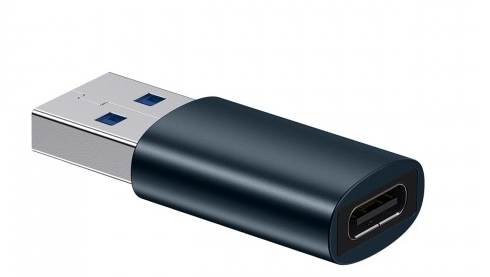 ADAPTOR Baseus Ingenuity Series Mini OTG, USB Type-C (M) la USB 3.1 (T), corp metalic, albastru "ZJJQ000103" (timbru verde 0.18 lei) - 6932172605803