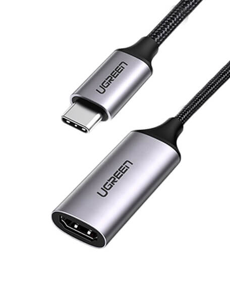 ADAPTOR video Ugreen, "CM297" USB Type-C (T) la 1 x HDMI (M) (3840 x 2160) la 60 Hz, conectori auriti, negru "70444" (timbru verde 0.08 lei) - 6957303874446
