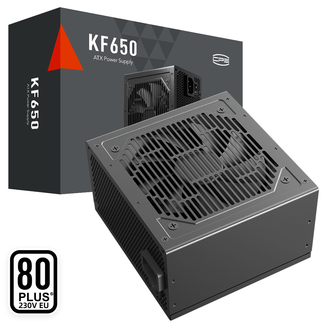 SURSA PCCOOLER, 650W, fan 120mm, certificare 80PLUS White, MB 20+4 pin x 1, CPU 4+4 pin x 2 , PCI-E 6+2 pin x 2, SATA x 3, "KF650" (timbru verde 2lei)