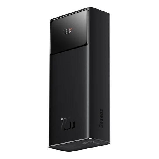 POWER BANK Baseus EnerFill FP41, 2 x USB Type-C, 2 x USB, 1 x micro USB, include cablu USB Type-C la USB Type-C 20V/3A 30cm, capacitate 30000mAh 22.5W, negru "E0027K00" (timbru verde 0.98 lei) - 6932172691844