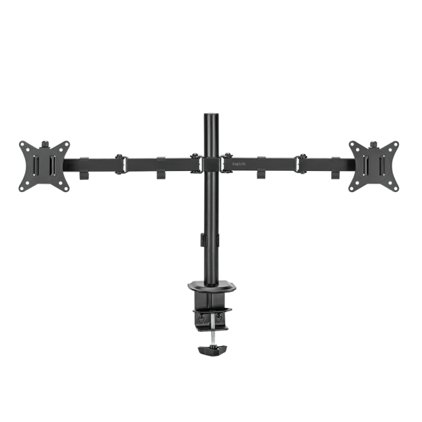 SUPORT de birou LOGILINK, pt 2 TV/monitor, plat, diag. max 32 inch, rotatie, inclinare, pivotare, orizontala, verticala, totala, max 9 Kg x 2, "BP0172"