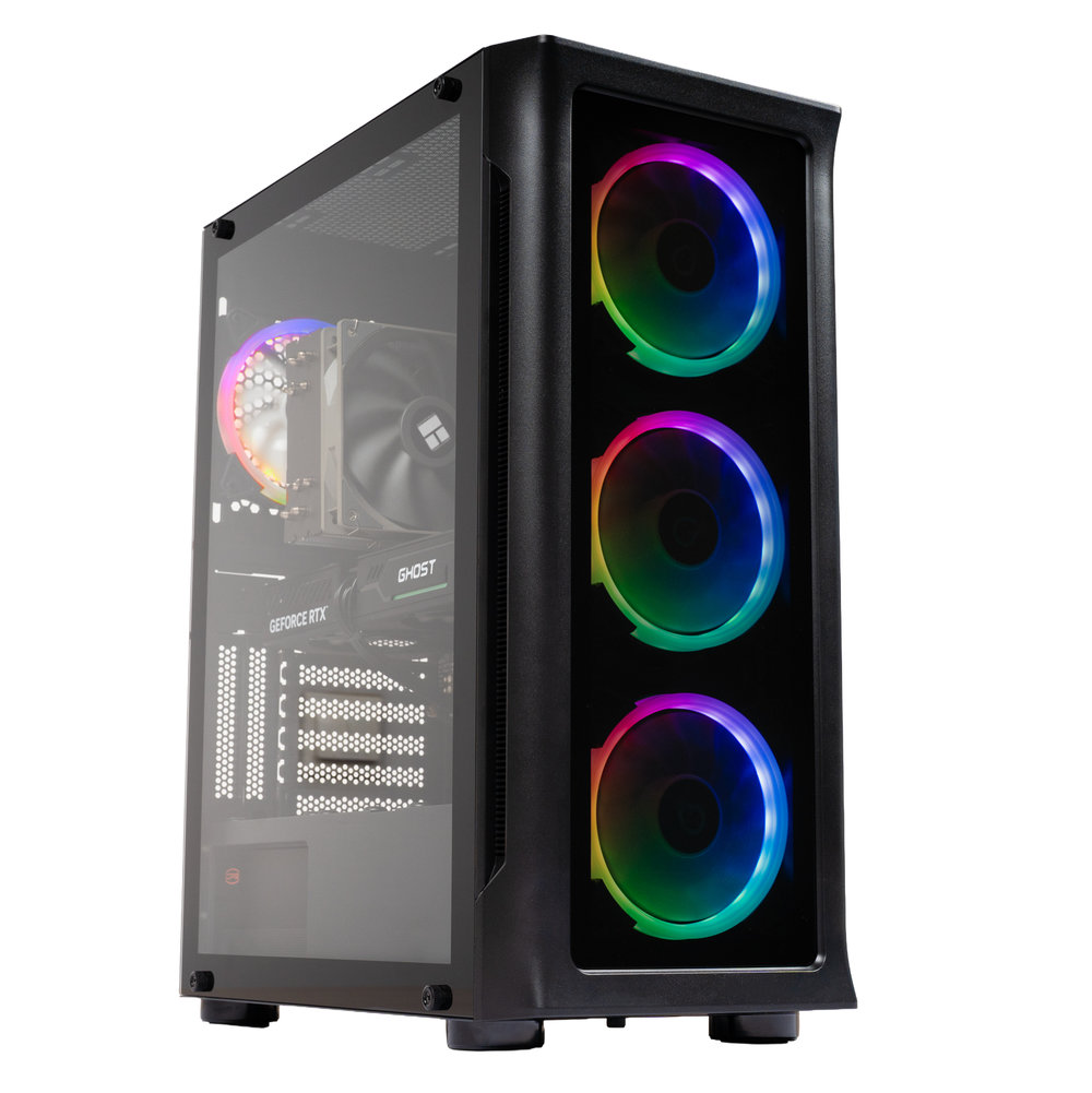 Sistem Desktop PC Gaming Spacer Commander i5-14400F, 32 GB DDR5, 1 TB SSD M.2, GeForce RTX 5060 Ghost, No OS, negru, "SPACER-Commander-14VN" - (timbru verde 7lei)