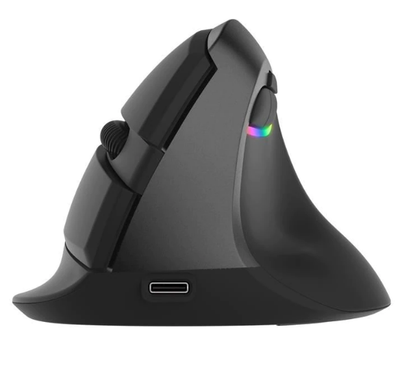 MOUSE DELUX, PC sau NB, wireless, 2.4GHz, optic, 1600 dpi, butoane/scroll 6/1, ergonomic, negru, "M618GX-BK" (timbru verde 0.18 lei)