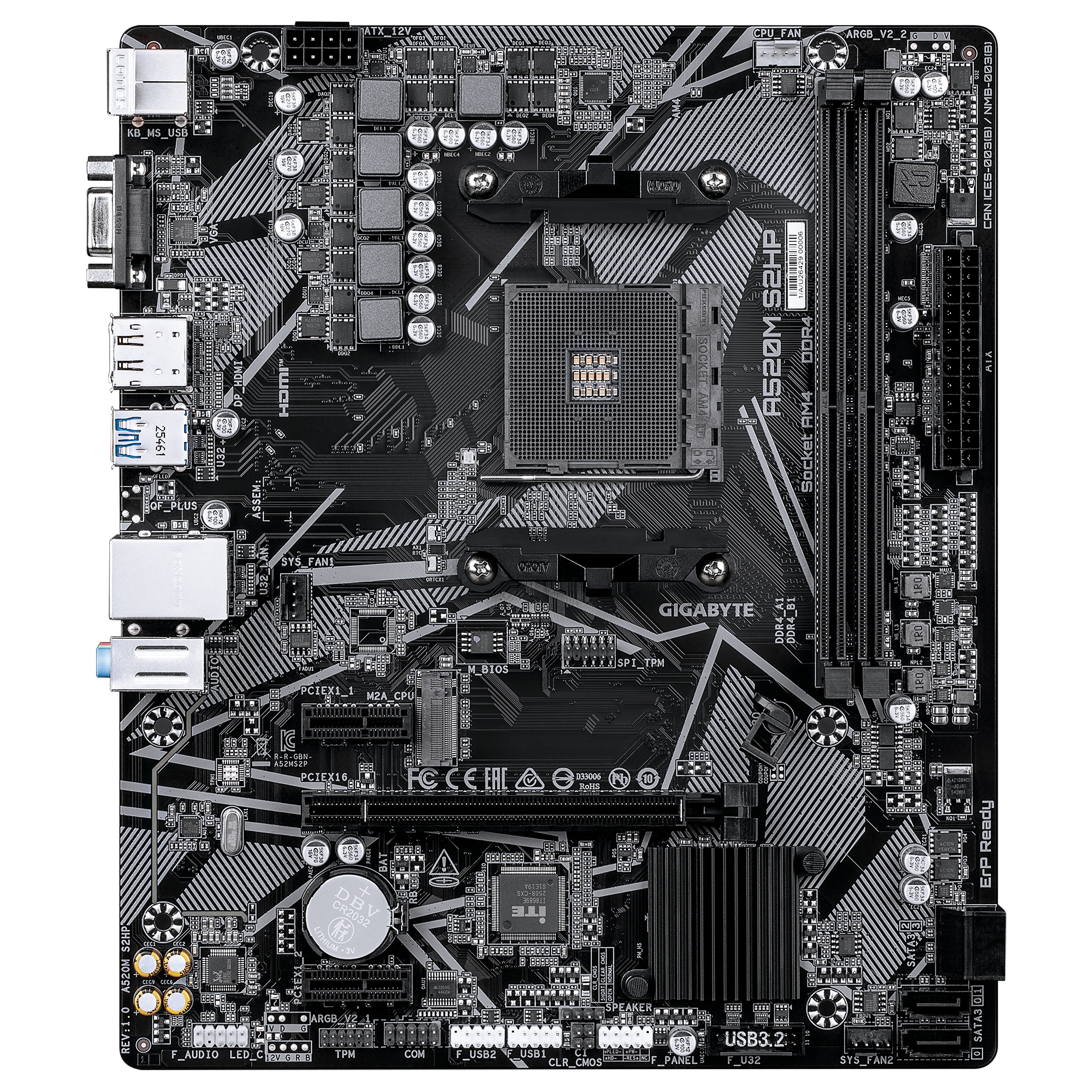 Placa de baza GIGABYTE A520M S2HP"A520M S2HP" - imagine 2