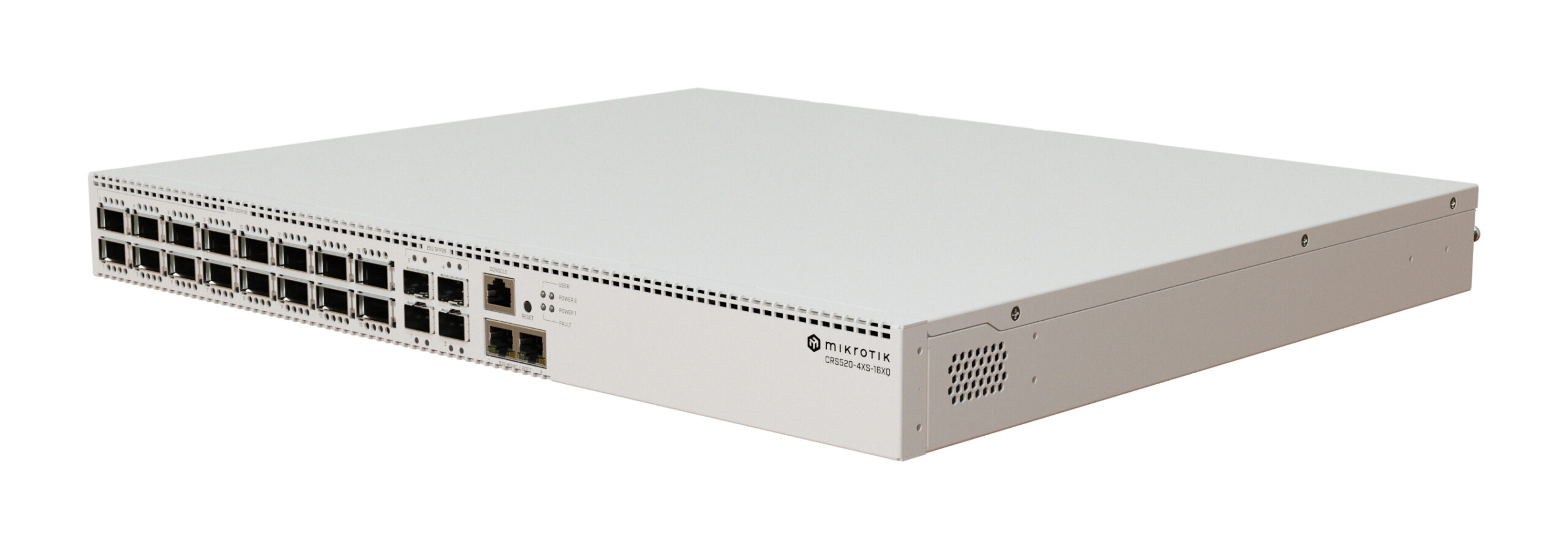 NET ROUTER/SWITCH 16PORT SFP28/CRS520-4XS-16XQ-RM MIKROTIK "CRS520-4XS-16XQ-RM" (timbru verde 2 lei)