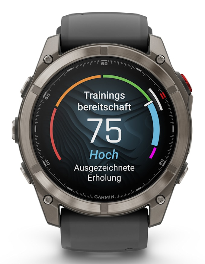 Smartwatch fenix 8 Pro 51 mm, AMOLED, Sapphire, Titanium with Graphite/black silicone band"010-03199-11" - imagine 7