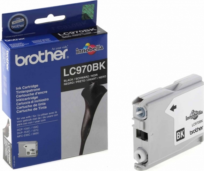 Cartus Cerneala Original Brother Black, LC970BK, pentru DCP-135C|150C|153C|157C|235C|260C|MFC-260C, 500, (timbru verde 0.15 lei), "LC970BK"