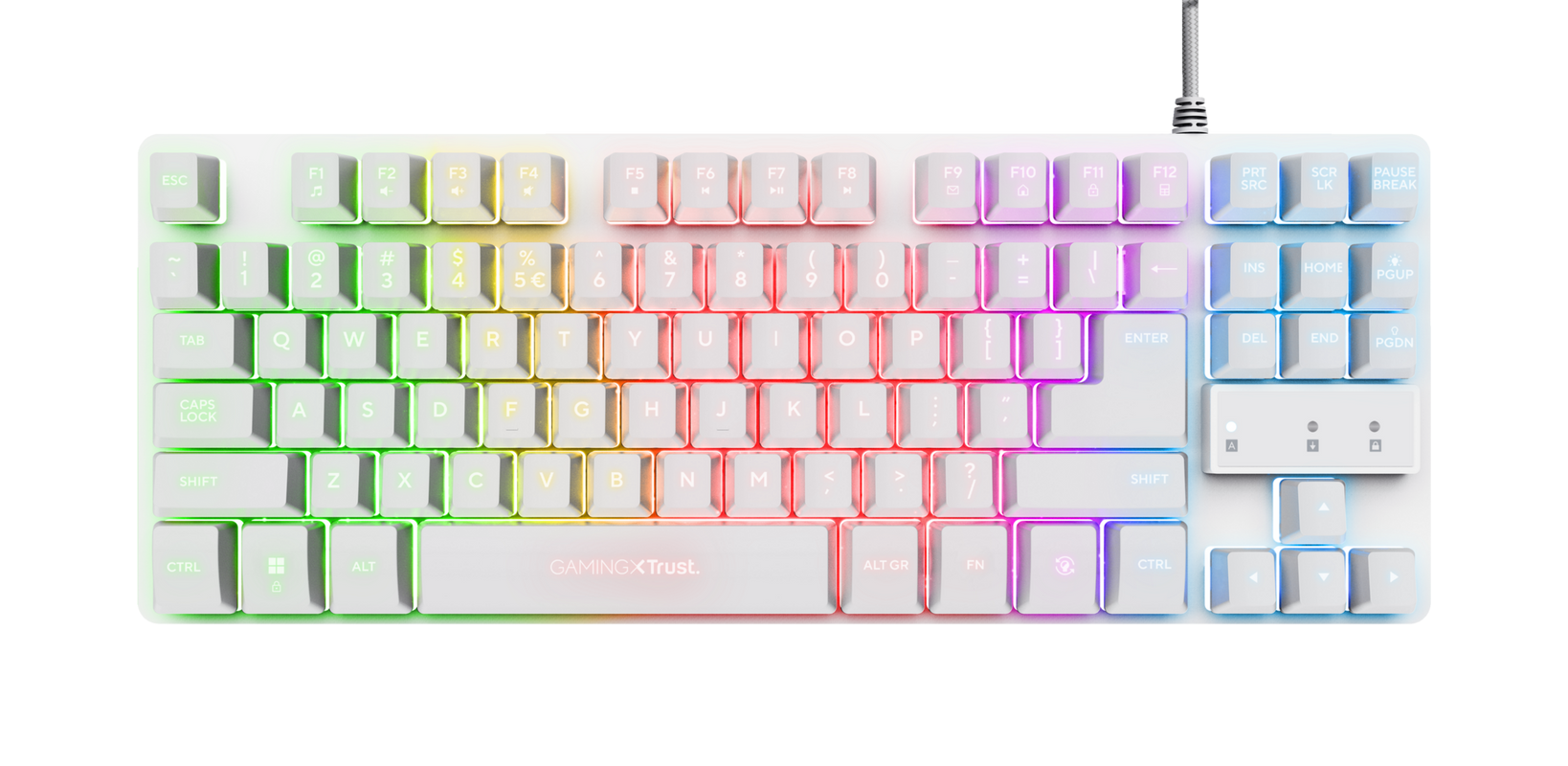 Tastatura Trust GXT833W Thado, alb "TR-24737" (timbru verde 0.8 lei)