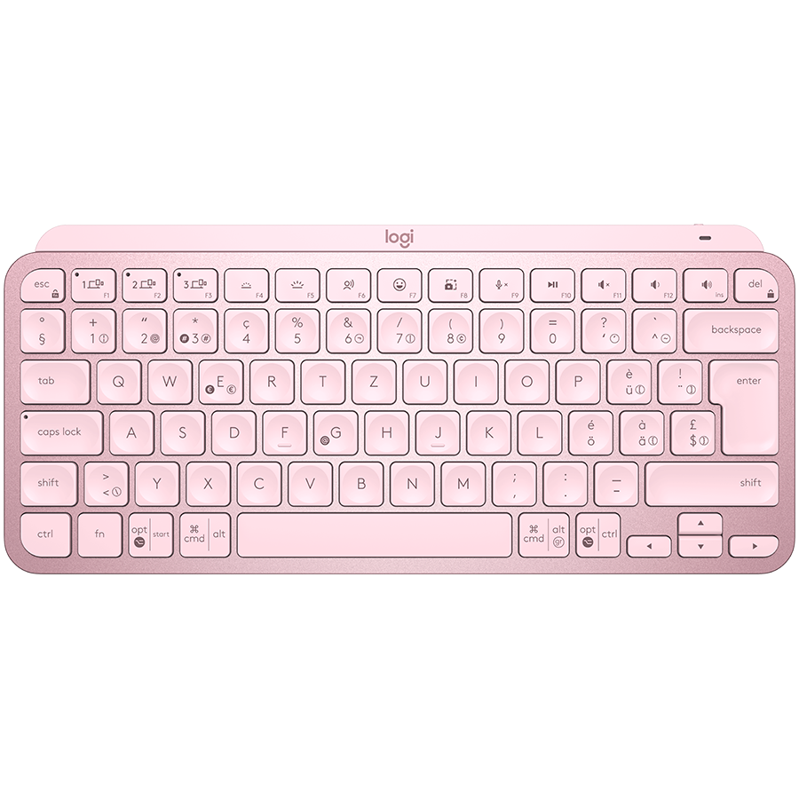 LOGITECH MX Keys Mini Minimalist Wireless Illuminated Keyboard - ROSE - US INTL - 2.4GHZ/BT - INTNL LOGITECH, "920-010500" (timbru verde 0.8 lei)