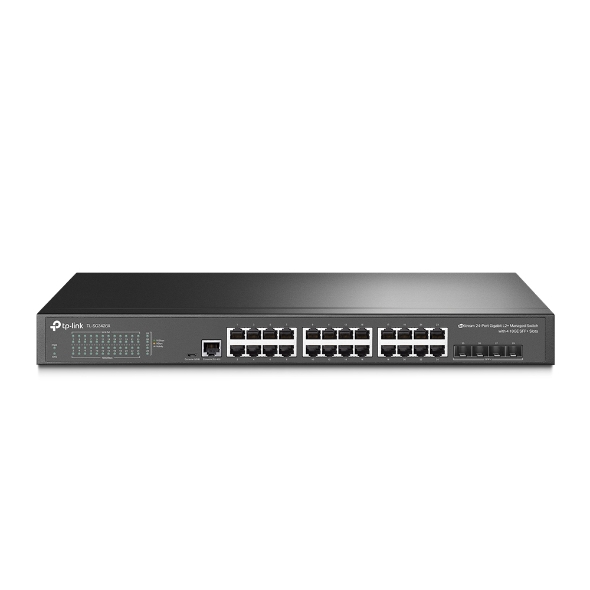 Switch TP-Link cu management L2, 24 Porturi Gigabit, 4 x SFP+ Gigabit "SG3428X" (timbru verde 2 lei)