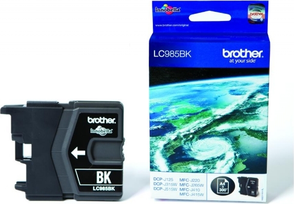 Cartus Cerneala Original Brother Black, LC985BK, pentru DCP-145C|165C|195C|365C|375C|MFC-250C|290C|295CN, 300,, (timbru verde 0.15 lei), "LC985BK"