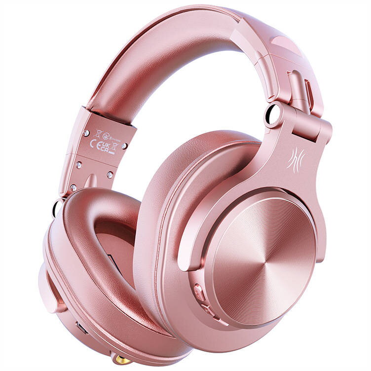 Casca OneOdio wireless, cu fir, tip over ear, multimedia, DJ, conectare prin BT 5.2 | Jack 3.5 mm | Jack 6.35 mm, difuzor 40 mm, impedanta 32 Ohm, 650 mAh, roz "Fusion-A70-Pink" (timbru verde 0.8lei)
