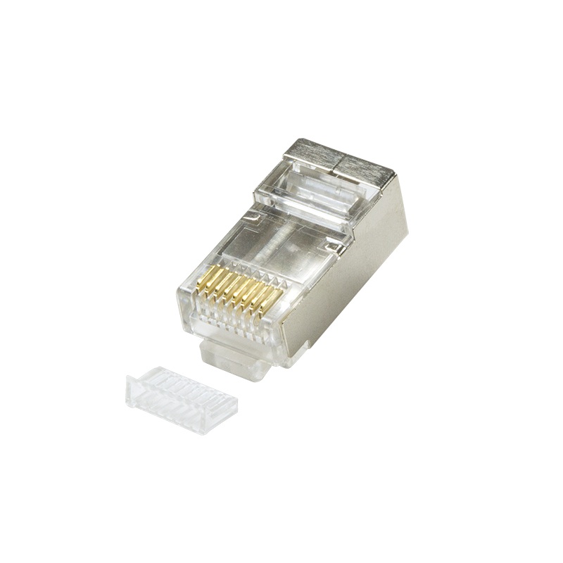MUFA RJ-45 LOGILINK pt. cablu FTP, SFTP, Cat5e, RJ-45 (T), ecranat, plastic cu metal, cu insertie, 100 buc, "MP0004"