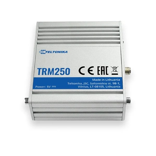 MODEM LTE Teltonika "TRM250", LTE (Cat-M1) / NB-IoT / EGPRS, Mini SIM (2FF), "TRM250000000" (timbru verde 0.8 lei)