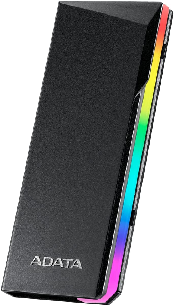 RACK extern ADATA, pt. SSD, M.2 S-ATA NGFF si M.2 PCIe NVME, interfata PC USB 3.2 Gen2, gri metalizat, RGB, "AEC700GU32G2-CGY" (timbru verde 0.8 lei)