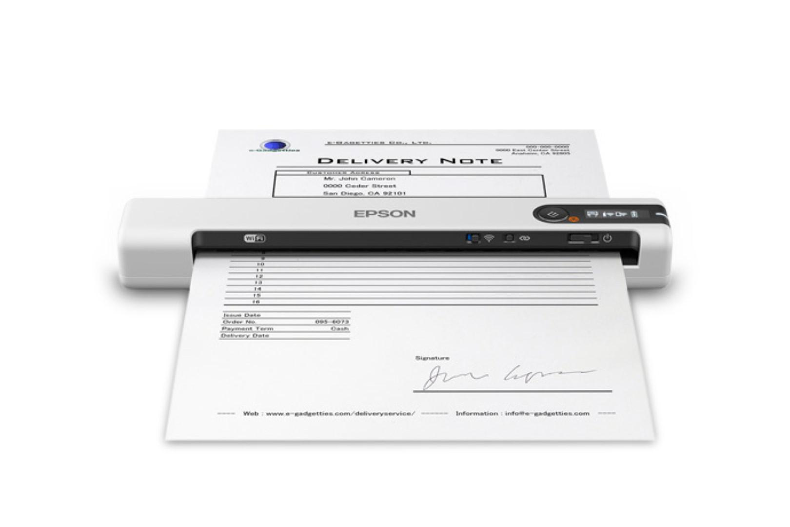 Scanner Portabil EPSON DS-80W, A4, Viteza de scanare duplex: 15ppm, Optiuni: , Conectivitate:USB|WiFi, Scanare ambele fete:, ADF:, (Timbru Verde11Lei) "B11B253402"(RAPO)