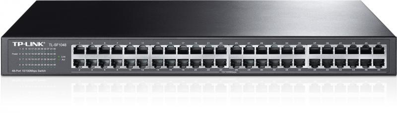 SWITCH TP-LINK 48 porturi 10/100Mbps, carcasa metalica, rackabil "TL-SF1048" (timbru verde 2 lei)