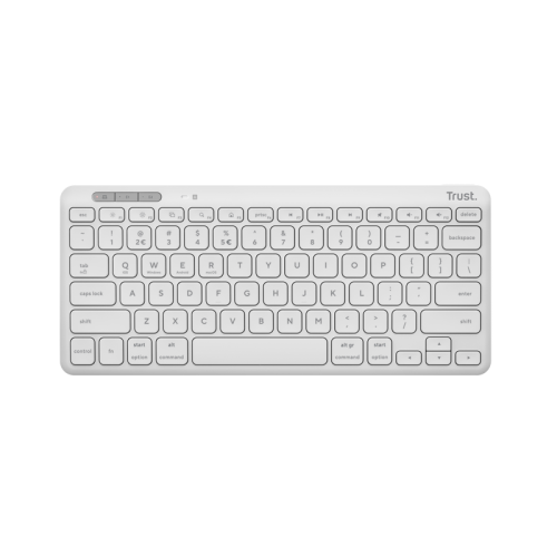 TASTATURI Trust LYRA Compact Wireless and rechargeable Keyboard White US "25097" (timbru verde 0.8 lei)