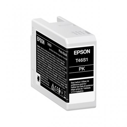 Cartus Cerneala Original Epson Photo Black, T46S1, pentru UltraChrome Pro 10, 25ml, (timbru verde 1.2 lei), "C13T46S100"