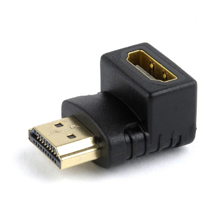 ADAPTOR video GEMBIRD, adaptor HDMI (T) la HDMI (M), 90 grade, negru, "A-HDMI90-FML" (timbru verde 0.03 lei)