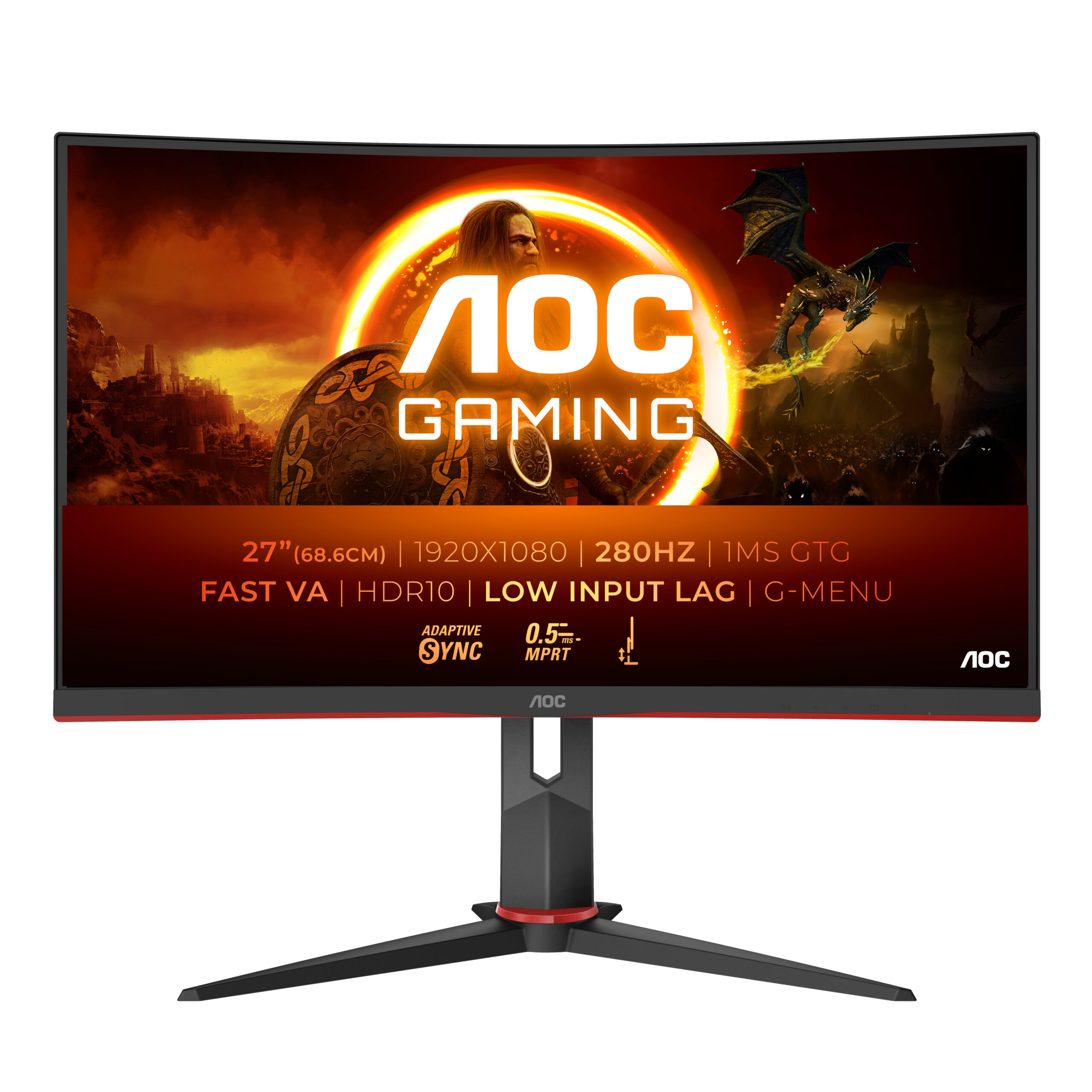 Monitor AOC 27" C27G2Z3/BK"C27G2Z3/BK" (timbru verde 7 lei)
